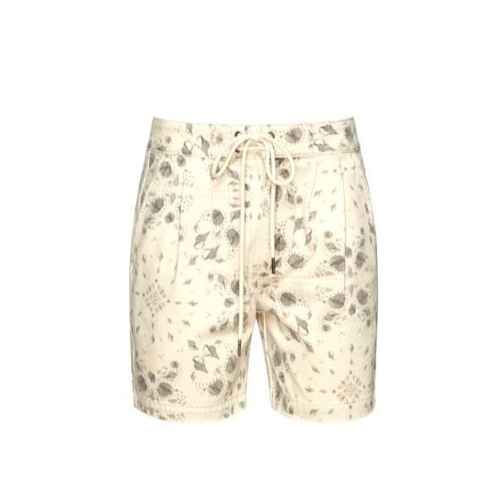 Ser.O.Ya Seroya Mens 30 Swim Board Shorts Bandana Print Shell Beige Pockets NWT